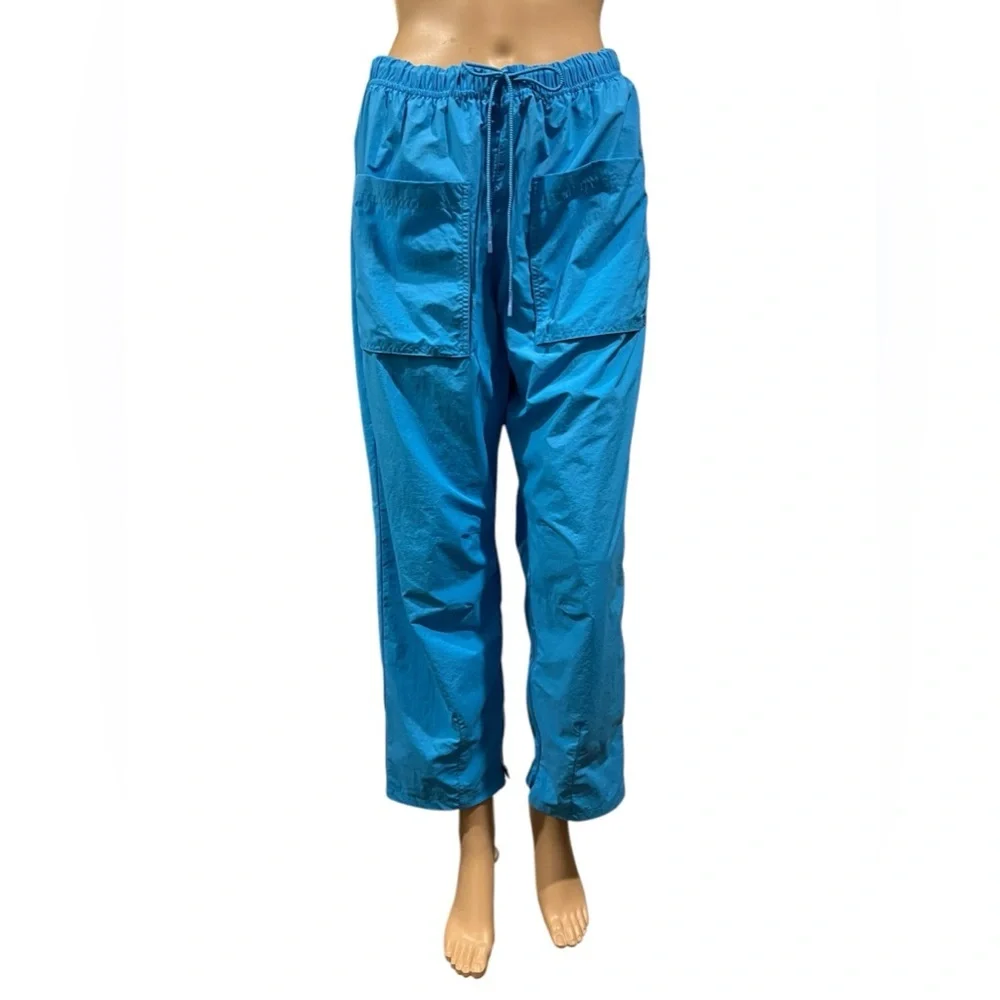 Free People Movement Pant Womens Fly By Night Drawstring Wavy Blue Hiking Small - Picture 1 of 13